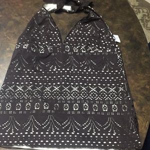 Mossimo lined lace swim top